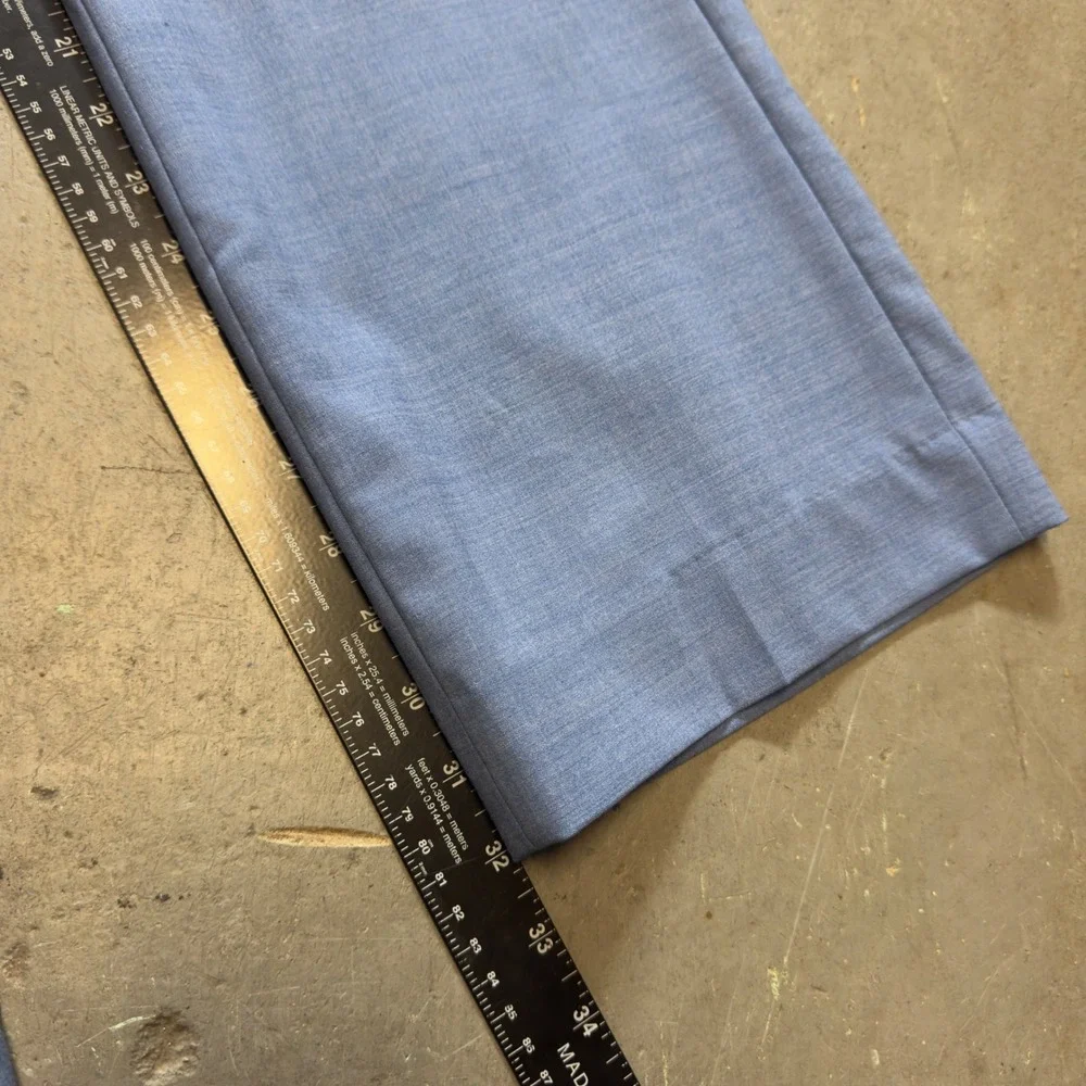 Banana Republic Logan Fit Light Blue Wool Blend Straight Leg Dress Pants Size 8 - Picture 9 of 10